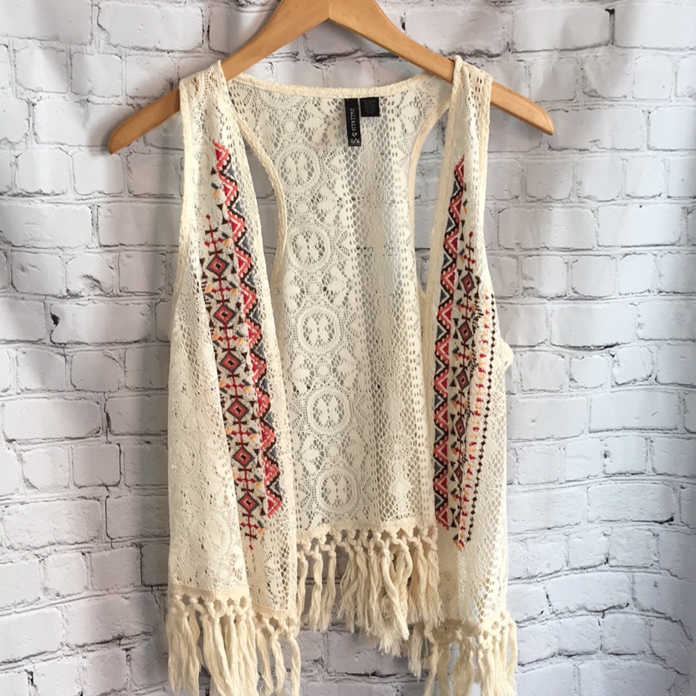 FULL TILT- boho festival fringe vest